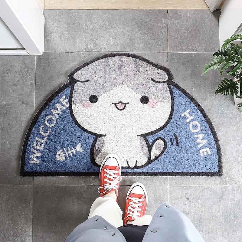 Cat mat with "welcome home" design