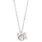 Dainty pearl necklace with adorable paw charm