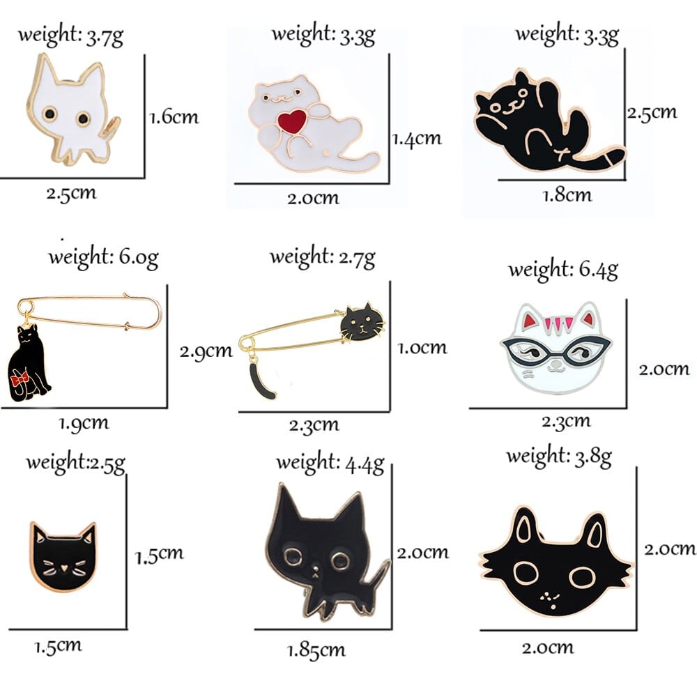 Meow-tastic cat jewelry brooches