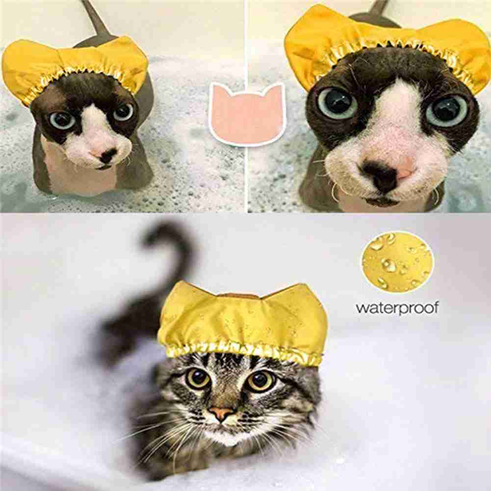 Adorable cat-themed shower cap