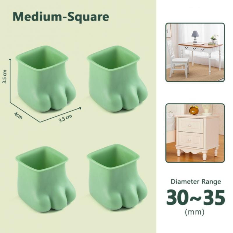 Effective 4pcs paw furniture leg covers - Safeguard your floors and furniture
