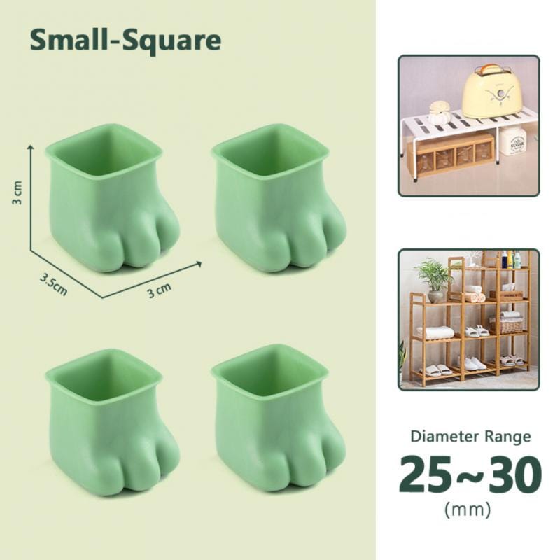 Paw-themed furniture leg protection set - Preserve your floors with these 4pcs covers