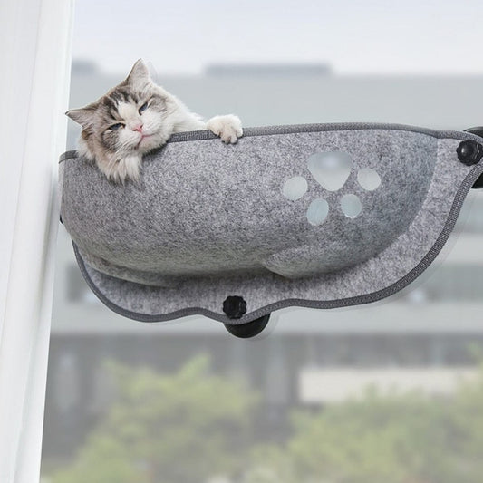 Cat window perch bed Cat Window Hammock With Strong Suction Cups Pet Kitty Hanging Sleeping Bed Storage For Pet Warm Ferret Cage Cat Shelf Seat Beds