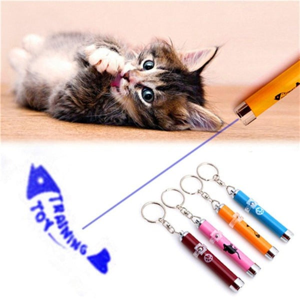 Funny Pet Cat Toys LED Laser Pointer light Pen With Bright Animation Mouse Shadow Interactive Holder For Cats Training Tool