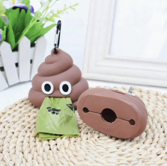 Pet Dispenser Bags, Best Selling Cat Waste Litter Bags 1pc Pet Poop Bag Shit-shaped Dog Cat Waste Bags Portable Dog Poop Dispenser Holder Pets Cleaning Products For Outdoor