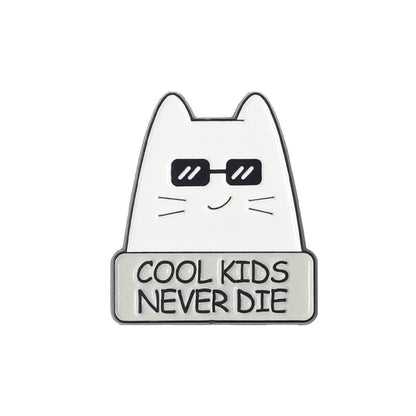 Cat enamel pins collection today satan pin