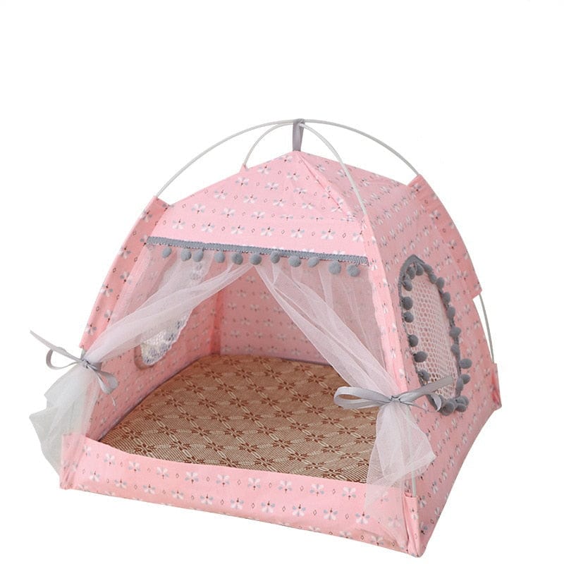 Portable cat tent bed for indoor use