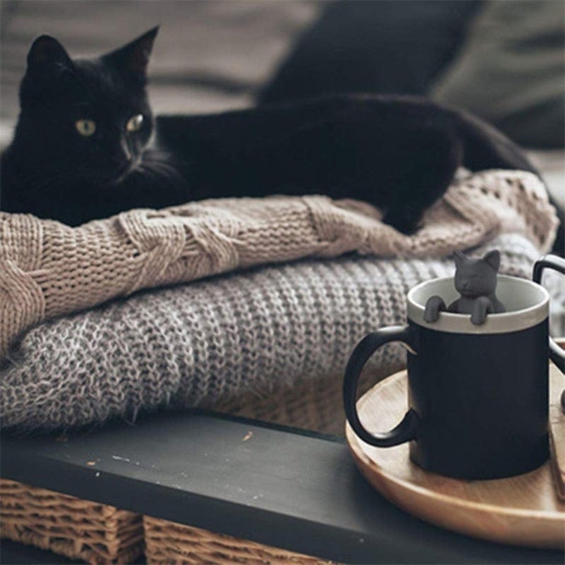 Innovative cat-shaped tea strainer for reuse