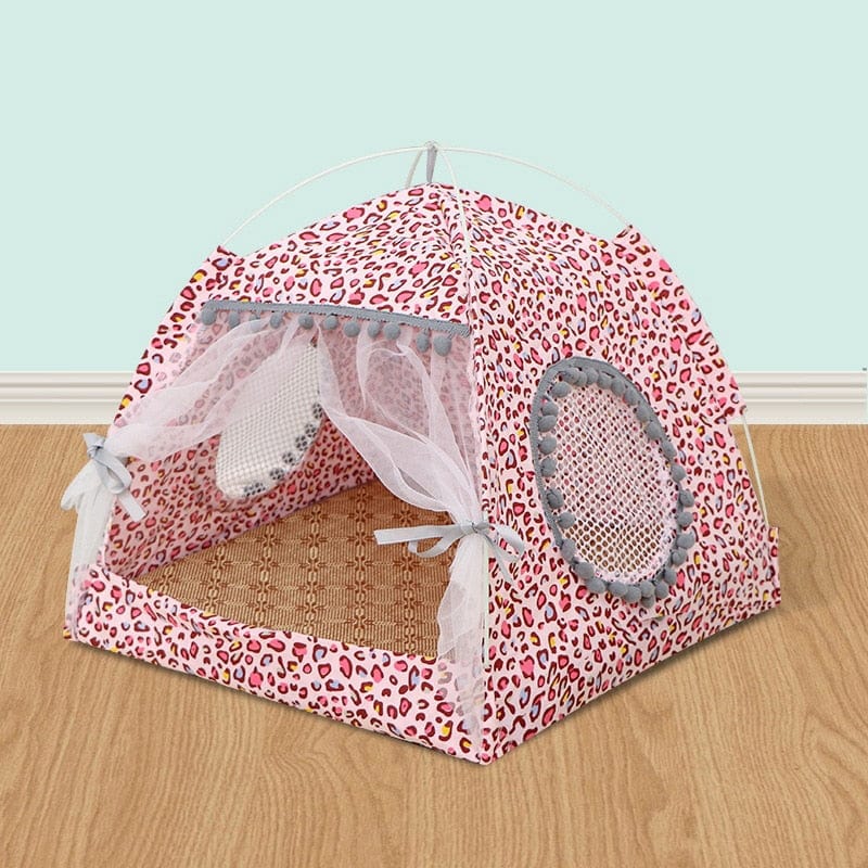 Cozy cat house with tent-like design