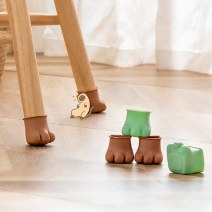 4PCS Silicon Furniture Leg Protection Cover Cute Cat Paw Table Feet Pad Floor For Chair Leg Floor Protection Anti-slip Table Leg