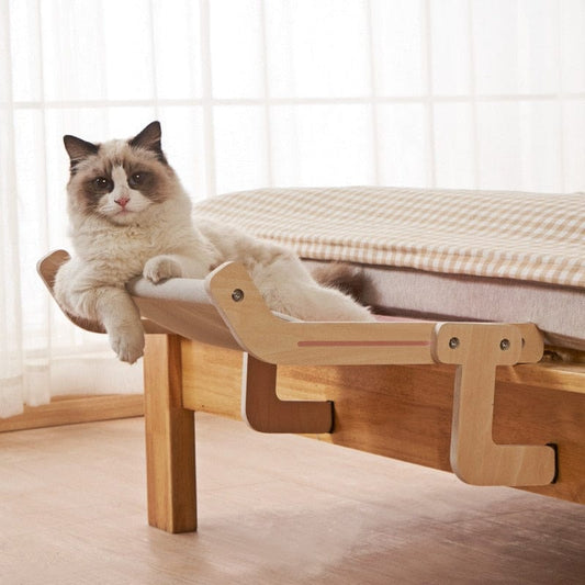 Comfortable indoor cat perch seat Cat Hammock Hanging Camitas Bed Window Shelf for Cats Perch Wooden Insert Kallax Shelves