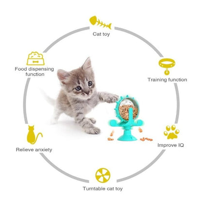 Cat Treat Dispenser Toys,  automatic cat treat dispenser cat toy rotatable