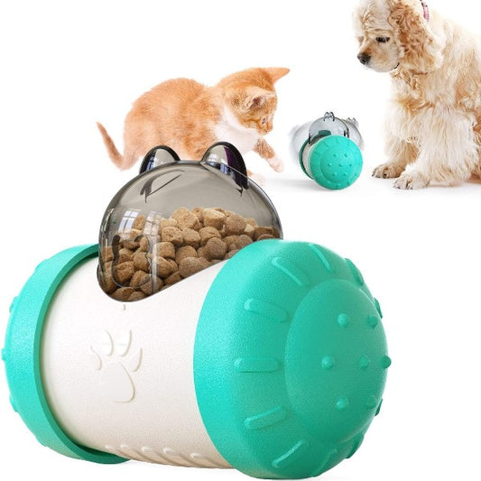 Cat Slow Feeder Toy, Interactive Cat Puzzle Toys for Indoor Cats Funny Dog Treat Leaking Toy with Wheel Interactive Toy for Dogs Puppies Cats Pet Products Supplies Accessories For Dropshipping