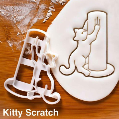 Kitty Butt Christmas Cookie Cutter Of Cat Playing 