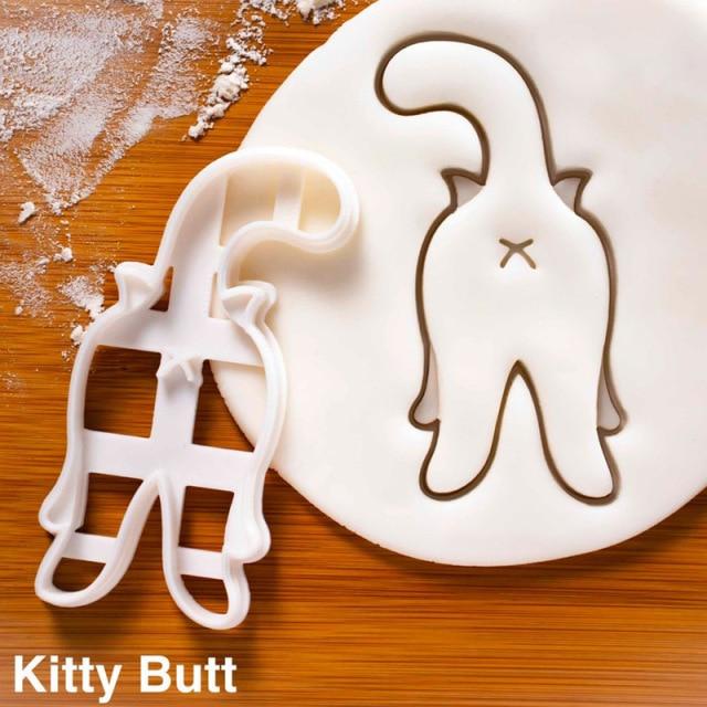 Kitty Butt Christmas Cookie Shape