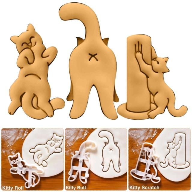 Kitty Butt Christmas Cookie Shapes