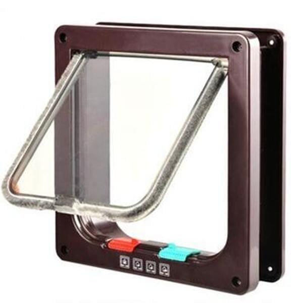 door with cat door, best cat door, 4 Way Lockable Cat Security Door