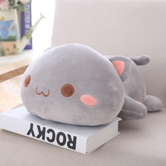 Lazy Plush Cat Toy Doll In Gray