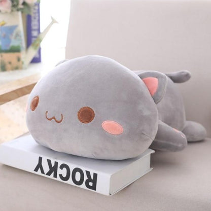 Lazy Plush Cat Toy Doll In Gray