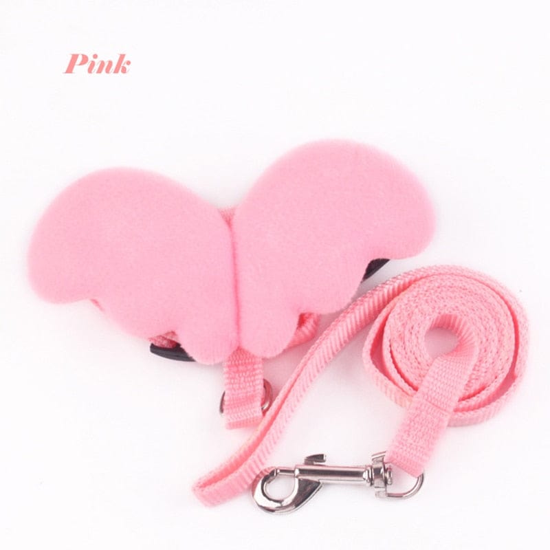 Angel wings pet harness with matching leash