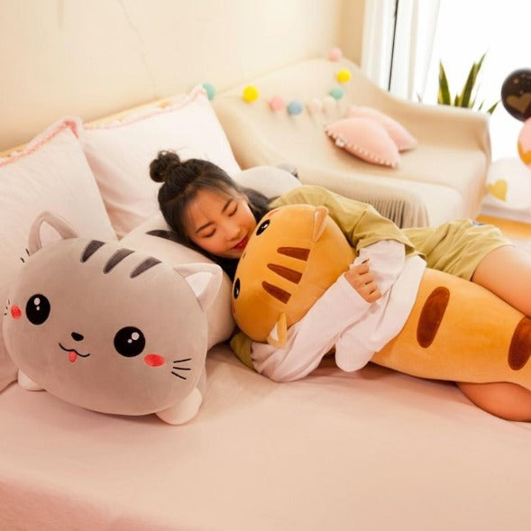 Decorative Long Cat Pillow long cat pillow plush toy soft stuffed plush animal kids gift home decor girl gift WJ290