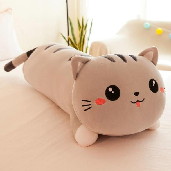 Best Cat Home Decor Cushion Covers long cat plush pillow