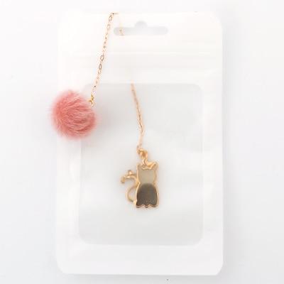 Cat-shaped chain page markers pets bookmarks