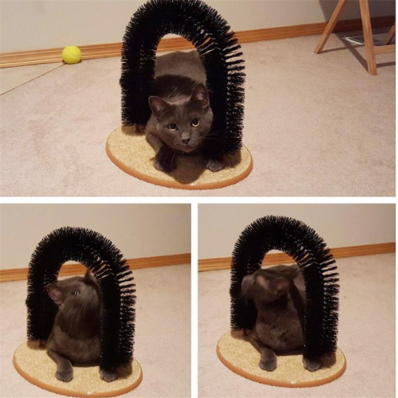cat self groomer arch brush grooming cat massage