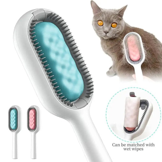 Latest cat bathing and grooming brush,Pet Grooming Cat Brush Sticky Brush Cat Comb To Remove Floating Hair Sticky Hair Disposable Wipes Pet Cleaning Supplies