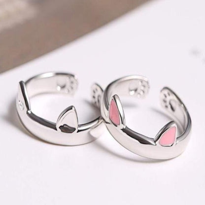 Open Adjustable Cat Ring – Side Angle Display