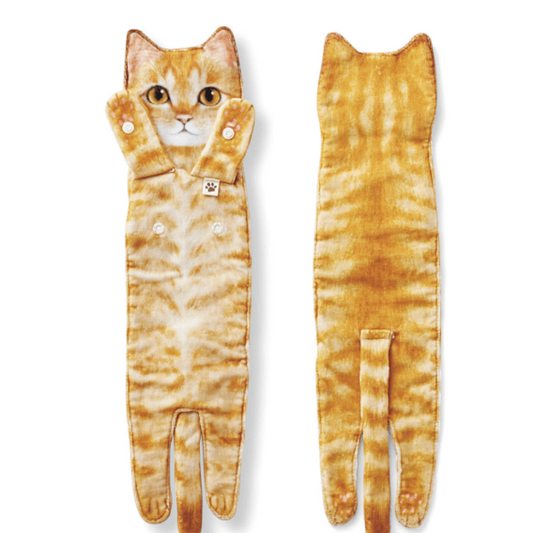 Orange Tabby Cat Bath Towel – Decorative Hanging Towel