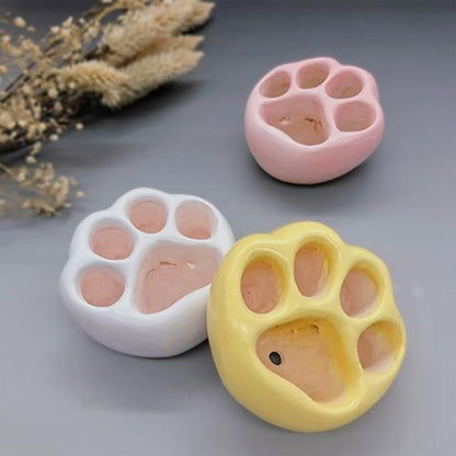 Pastel Cat Paw Cement Flower Pot – Cute Plant Holder