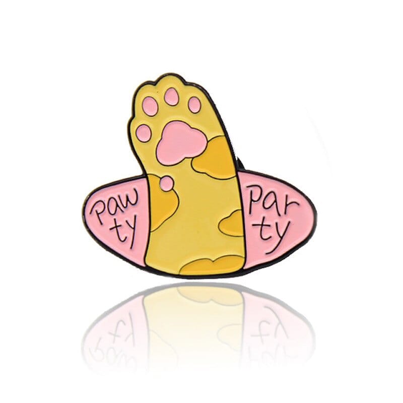 Paw Power Cat Brooch – Cute Paw Enamel Pin