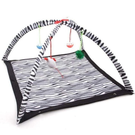 Foldable Cat Tent with Hanging Toy cat activity tent