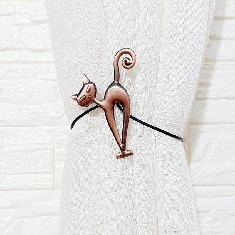 Rose Gold Magnetic Cat Curtain Holder Buckle