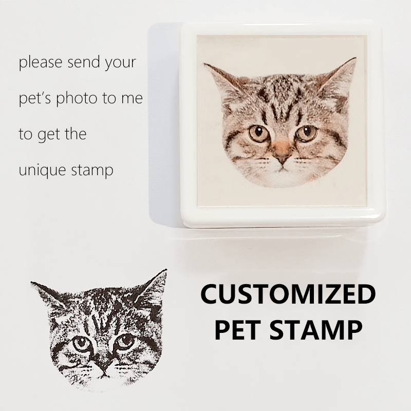 Cat stamp,Cat Ink Stamp,Cat Ink Print,Pet ink seal,Cat Portrait  Stamp,Cat gift,Pet gift,Custom Stamp : Handmade Products