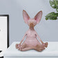 Miniature Sphynx cat meditation statues
