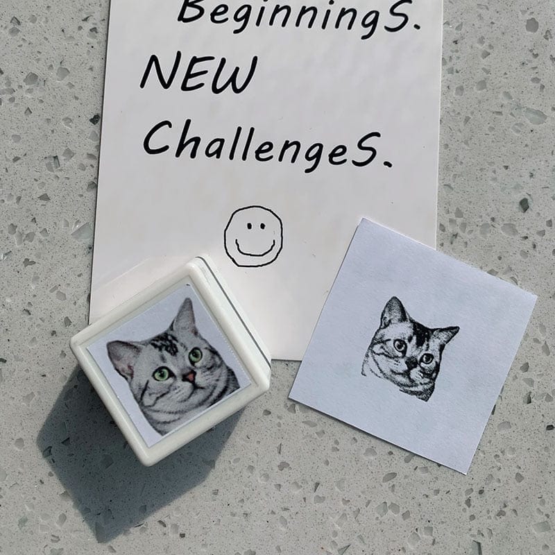 Handmade Personalized Cat Stamp