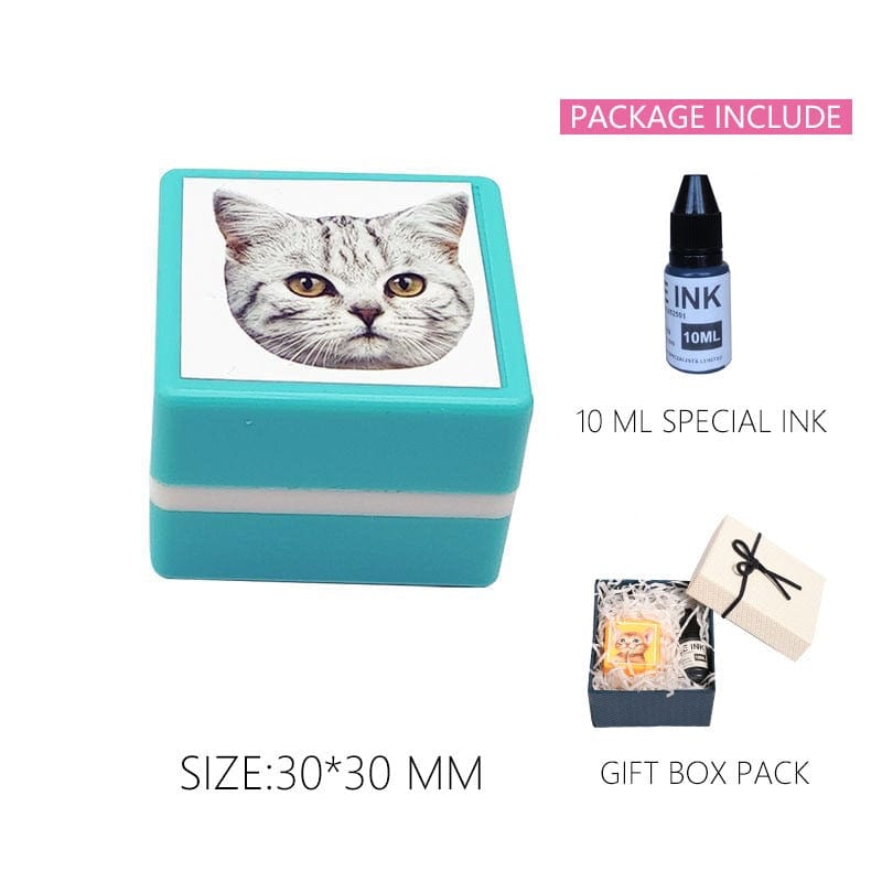 Unique Personalized Cat Portrait Stamp