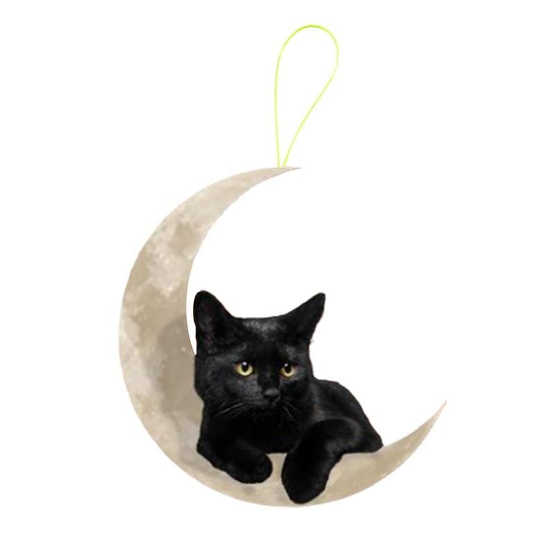 Cat on the Moon decorative mirror ornament