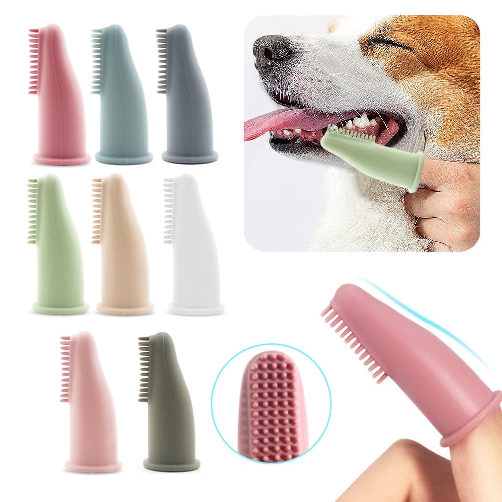 Cat finger toothbrush with a nontoxic design