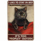 Laugh-inducing cat-themed retro plaques