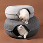 Interactive cat bed with donut design