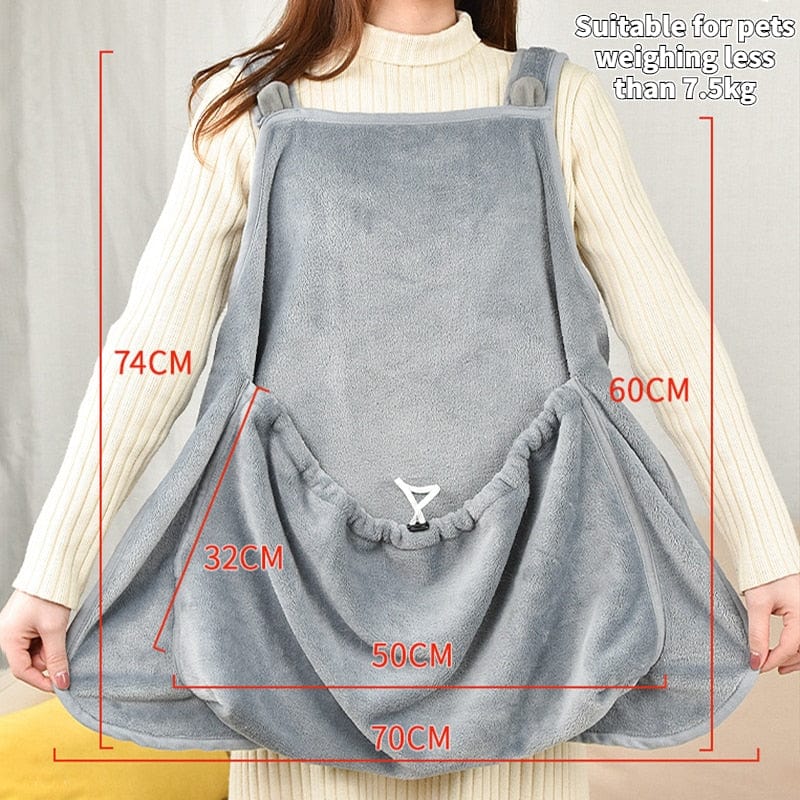 Comfortable cat apron carrier