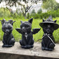Magical cat outdoor garden gnomes