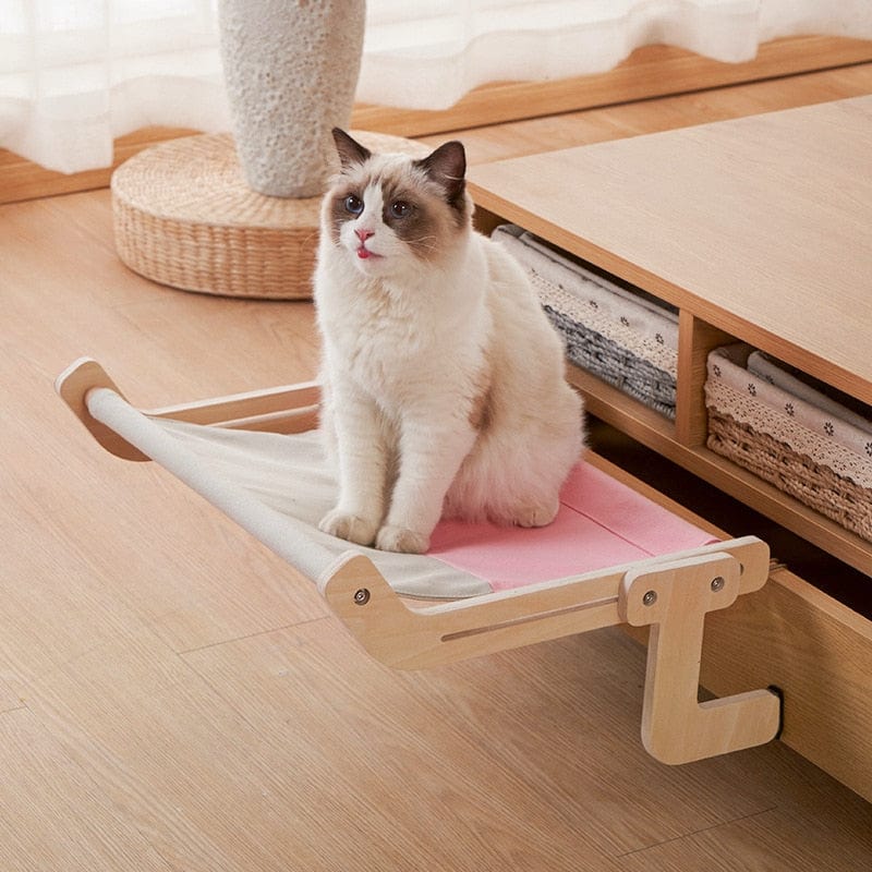 Indoor cat perch seat with non-slip base