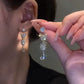 Sparkling rhinestone cat earrings