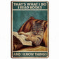 Vintage cat wall decor with humorous messages