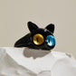 Stylish black cat-themed jewelry collection