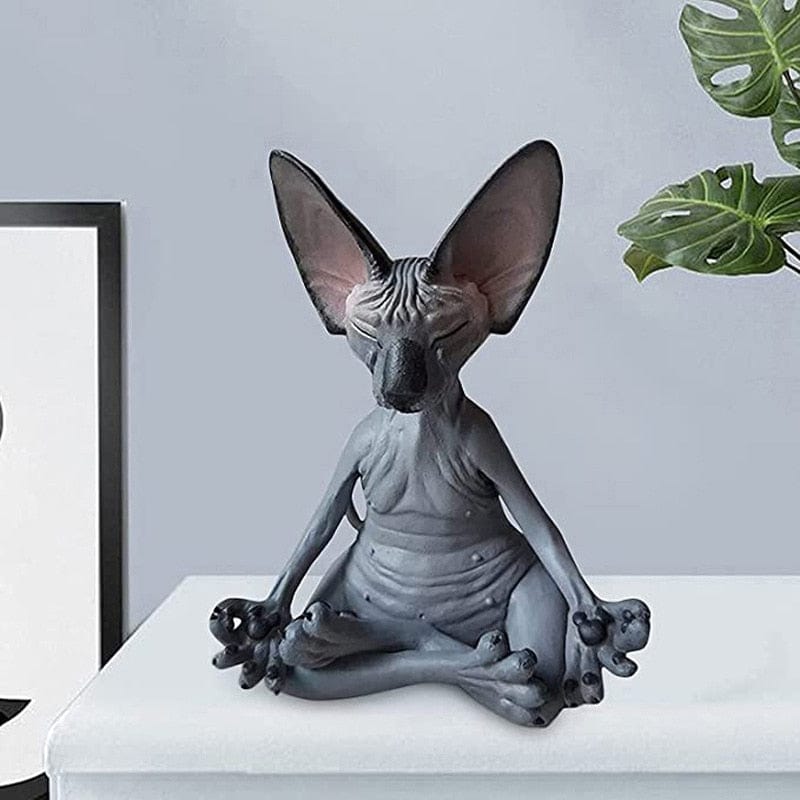 Sphynx cat figurines for meditation decor